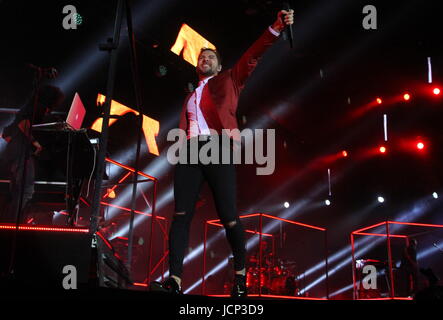 Barcelona, Spanien. 16. Juni 2017. Sänger David Bisbal bei Konzert in Barcelona Freitag, 16. Juni 2017 Credit: Gtres Información Más lokalen auf line,S.L./Alamy Live News Stockfoto