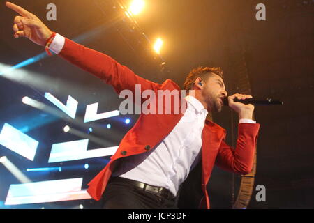 Barcelona, Spanien. 16. Juni 2017. Sänger David Bisbal bei Konzert in Barcelona Freitag, 16. Juni 2017 Credit: Gtres Información Más lokalen auf line,S.L./Alamy Live News Stockfoto