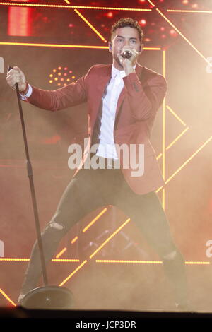 Barcelona, Spanien. 16. Juni 2017. Sänger David Bisbal bei Konzert in Barcelona Freitag, 16. Juni 2017 Credit: Gtres Información Más lokalen auf line,S.L./Alamy Live News Stockfoto