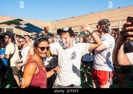 Barcelona, Spanien. 16. Juni 2017. Sónar 2017. Sonar tagsüber. Menschen. Bildnachweis: Cisco Pelay / Alamy Live News Stockfoto