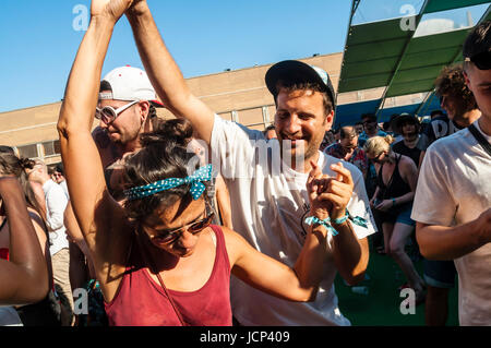 Barcelona, Spanien. 16. Juni 2017. Sónar 2017. Sonar tagsüber. Menschen. Bildnachweis: Cisco Pelay / Alamy Live News Stockfoto