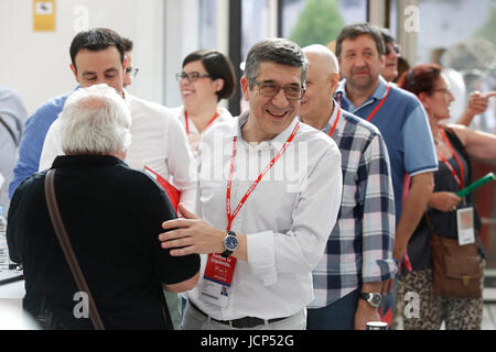 Patti Lopez bei der Eröffnung der 39. PSOE-Kongress in Madrid, am Samstag, 17. Juni 2017. Stockfoto