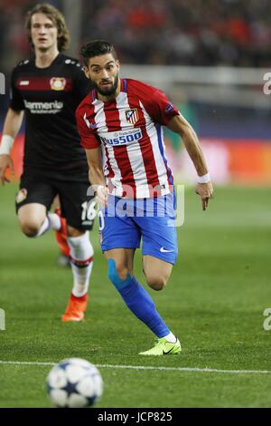 Madrid, Spanien. 15. März 2017. Yannick Carrasco (Atletico) Fußball: UEFA Champions League Runde der 16 2. Bein match zwischen Club Atletico de Madrid 0-0 Bayer 04 Leverkusen im Vicente Calderon Stadion in Madrid, Spanien. Bildnachweis: Mutsu Kawamori/AFLO/Alamy Live-Nachrichten Stockfoto