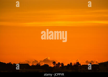 Sonnenuntergang von Belleair Damm auf der Inter coastal in Belleair Bluffs, Florida Stockfoto