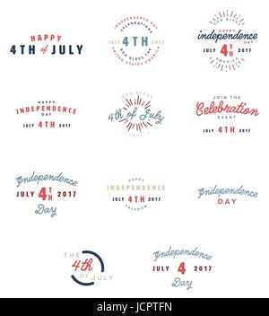 Karte mit Happy Independence day text Stock Vektor