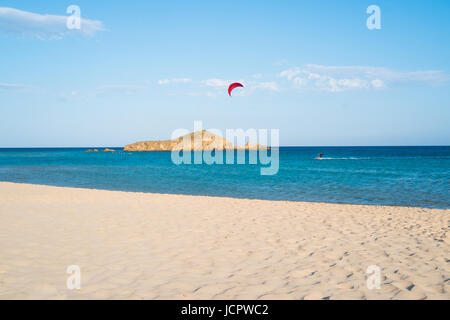 Su Giudeu Strand von Chia, Sardinien, Süditalien Stockfoto