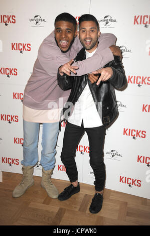 "Kicks" Sondervorstellung am Curzon Aldgate Featuring: Christopher Jordan Wallace, Justin Tipping wo: London, Vereinigtes Königreich bei: 16. Mai 2017 Credit: WENN.com Stockfoto