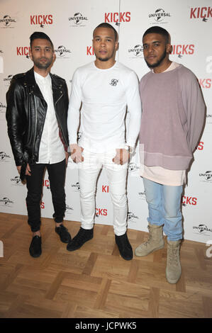 "Kicks" Sondervorstellung am Curzon Aldgate Featuring: Christopher Jordan Wallace, Justin Tipping, Chris Eubank Jr wo: London, Vereinigtes Königreich bei: 16. Mai 2017 Credit: WENN.com Stockfoto