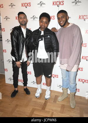 "Kicks" Sondervorstellung am Curzon Aldgate Featuring: Christopher Jordan Wallace, Justin Tipping, Elijah Quashie Where: London, Vereinigtes Königreich bei: 16. Mai 2017 Credit: WENN.com Stockfoto