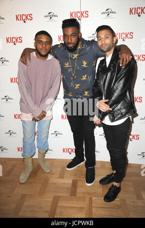 "Kicks" Sondervorstellung am Curzon Aldgate Featuring: Christopher Jordan Wallace, Justin Tipping, Kojo Mittel wo: London, Vereinigtes Königreich bei: 16. Mai 2017 Credit: WENN.com Stockfoto