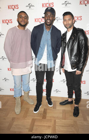 "Kicks" Sondervorstellung am Curzon Aldgate Featuring: Christopher Jordan Wallace, Justin Tipping, Mo Stacks wo: London, Vereinigtes Königreich bei: 16. Mai 2017 Credit: WENN.com Stockfoto