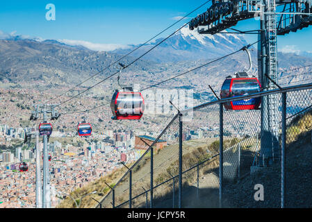 Mi Teleferico, Linie El Alto, La Paz, Bolivien Stockfoto