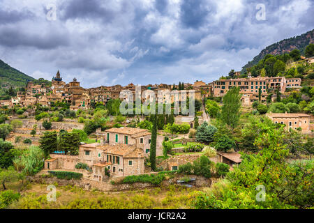 Valldemossa, Mallorca, Spanien-Dorf. Stockfoto