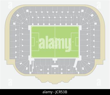 Fußballstadion in Glasgow, Schottland, Vereinigtes Königreich Stock Vektor