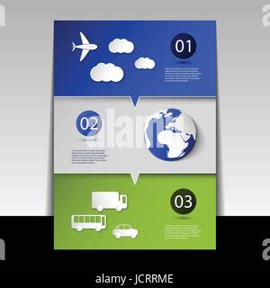 Abstrakte farbige Flyer, Cover oder Infografiken Vorlagendesign im Vektorformat frei skalierbar und editierbar Stock Vektor
