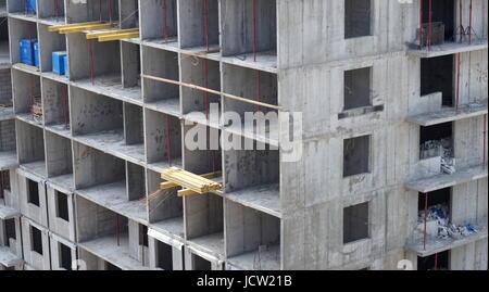 Bau Website Bau von mehrgeschossigen Wohnbau Stockfoto