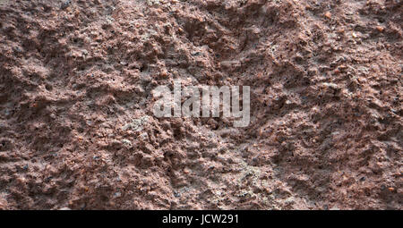 Oberfläche von einer Betonmauer mit Kies gemischt. Textur-Fotografie. Stockfoto