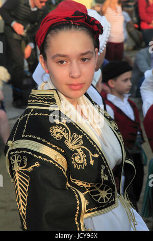 Griechenland, Kykladen, Mykonos, Heiligen Konstantin und Eleni, Feier, Festival, Menschen, Stockfoto