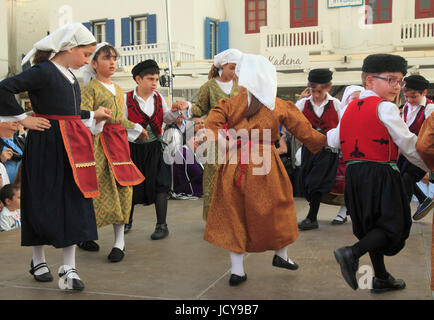 Griechenland, Kykladen, Mykonos, Heiligen Konstantin und Eleni, Feier, Festival, Stockfoto