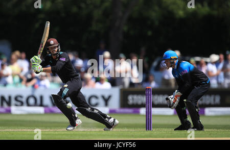 Ben Foakes von Surrey während des Royal London One Day Cup, Halbfinale in New Road, Worcester. DRÜCKEN SIE VERBANDSFOTO. Bilddatum: Samstag, 17. Juni 2017. Siehe PA Story CRICKET Worcester. Bildnachweis sollte lauten: Mike Egerton/PA Wire. Stockfoto