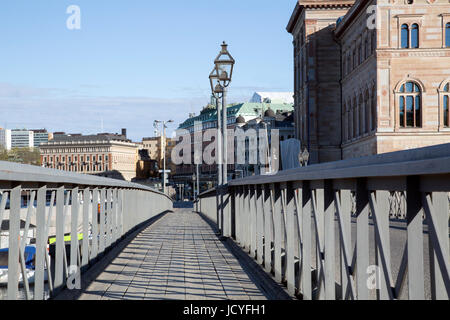 Skeppsholm-Brücke - Skeppsholmsbron; Stockholm, Schweden Stockfoto