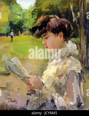 Isaac Israels Mädchen lesen. Ca. 1906. Öl auf Leinwand. Gemeentemuseum Den Haag, den Haag, Niederlande. Stockfoto