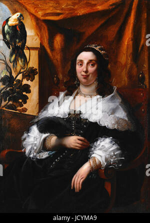 Jacob Jordaens, Portrait of a Lady. Ca. 1640. Öl auf Leinwand. Indianapolis Museum of Art, Indiana, USA. Stockfoto