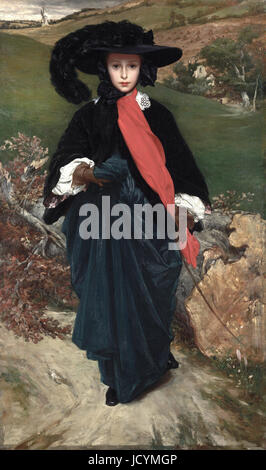 Frederic Leighton, Porträt von Mai Sartoris. Um 1860.  Öl auf Leinwand. Kimbell Art Museum, Fort Worth, Texas, USA. Stockfoto