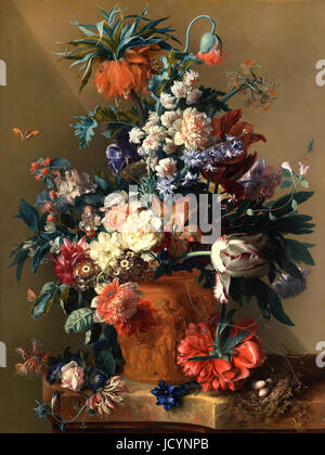 Jan van Huysum, Vase of Flowers. 1722 Öl auf Holz. Getty Center, Los Angeles, USA. Stockfoto