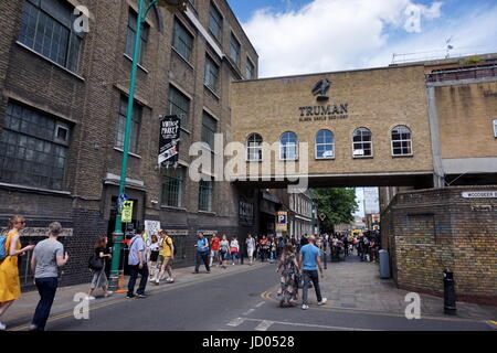 Die Old Truman Brewery auf Brick Lane, East London Stockfoto