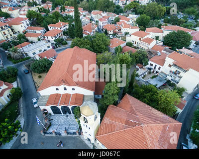 Luftbild der Altstadt der Stadt Xanthi in Nordgriechenland Stockfoto
