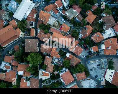 Luftbild der Altstadt der Stadt Xanthi in Nordgriechenland Stockfoto