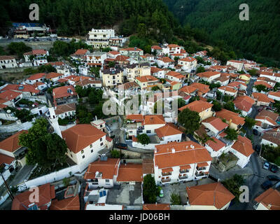 Luftbild der Altstadt der Stadt Xanthi in Nordgriechenland Stockfoto