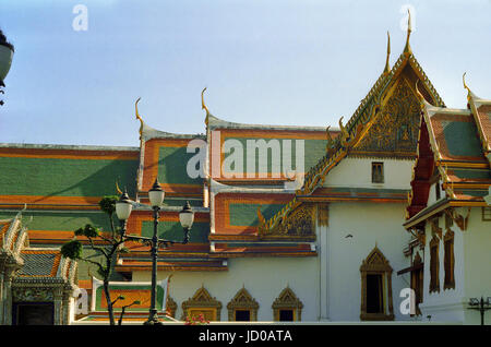 Der Phra Maha Monthain Gruppe von Gebäuden im Grand Palace, Bangkok, Thailand Stockfoto