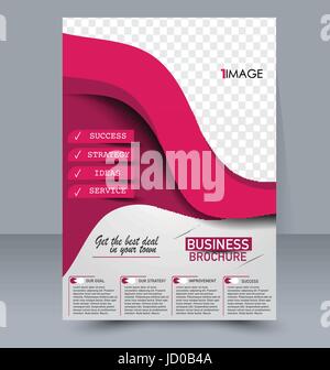 Abstrakte Flyer Design-Hintergrund. Broschüre-Vorlage. Für Magazin-Cover Mockup Bildung Präsentation Geschäftsbericht. Vektor-Illustration. Rosa Farbe Stock Vektor