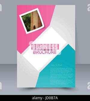 Abstrakte Flyer Design-Hintergrund. Broschüre-Vorlage. Für Magazin-Cover, Business Modell, Ausbildung, Präsentation, Bericht. Vektor-Illustration. Rosa eine Stock Vektor