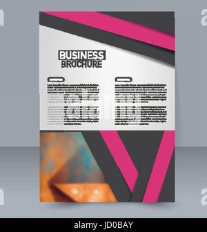 Abstrakte Flyer Design-Hintergrund. Broschüre-Vorlage. Für Magazin-Cover, Business Modell, Ausbildung, Präsentation, Bericht. Vektor-Illustration. Rosa eine Stock Vektor