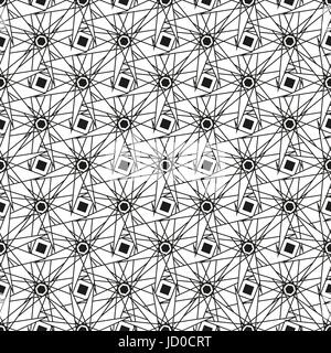 Geometrische nahtlose Muster in schwarz / weiß Stock Vektor