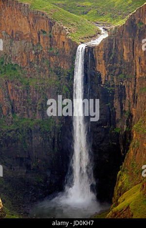 Maletsunyane Fälle Semonkong Maseru District Lesotho Südliches Afrika Stockfoto