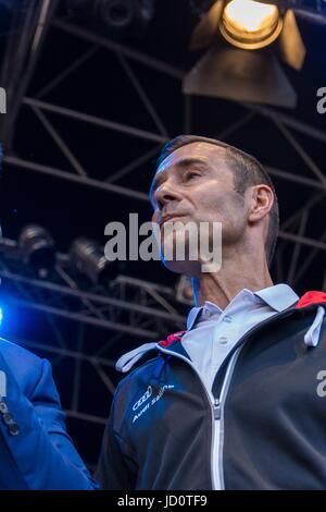 Kiel, Deutschland. 17. Juni 2017. Eindrücke des ersten Tages der Kieler-Woche-2017 mit der Eröffnung von berühmten deutschen TV Host Kai Pflaume © Björn Deutschmann/Alamy Live-Nachrichten Stockfoto