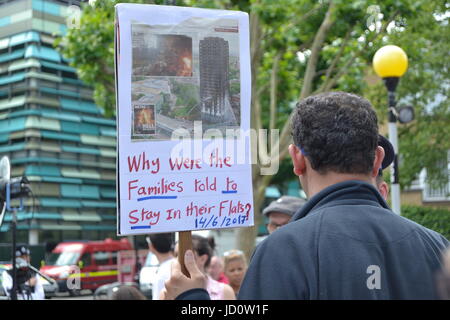 Grenfell Turm Feuer Stockfoto