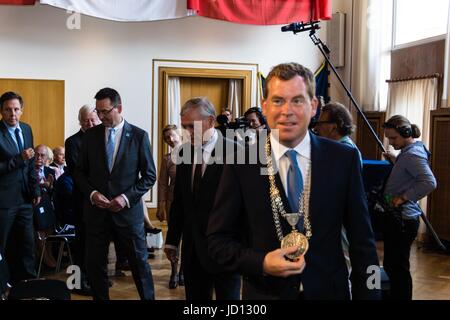 Kiel, Deutschland. 18. Juni 2017. Die Verleihung des Preises Weltwirtschaft 2017 des Kieler Instituts für Weltwirtschaft während der Kieler Woche 2017 © Björn Deutschmann/Alamy Live-Nachrichten Stockfoto