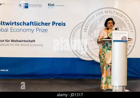 Kiel, Deutschland. 18. Juni 2017. Die Verleihung des Preises Weltwirtschaft 2017 des Kieler Instituts für Weltwirtschaft während der Kieler Woche 2017 © Björn Deutschmann/Alamy Live-Nachrichten Stockfoto