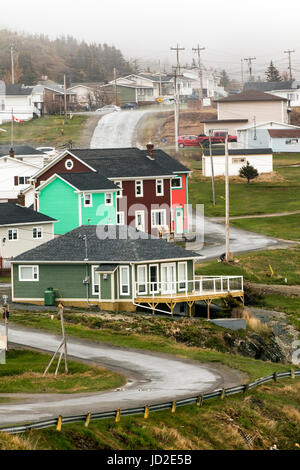 Nebligen Tag im Crow Kopf, Twillingate, Neufundland, Kanada Stockfoto