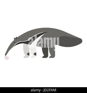 Vektorgrafik flachen Stil der Ameisenbär. Symbol für das Web. Stock Vektor