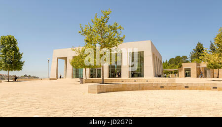 Besucherzentrum am Museum Yad Vashem, der Holocaust-Gedenkstätte, Jerusalem, Israel, Naher Osten. Stockfoto