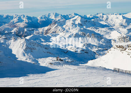 Hochgebirge in Val Thorens Skigebiet, Frankreich Stockfoto