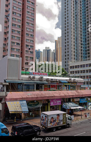 Kai Hing ist ein Industrie- und Lagertechnik Bezirk in Hongkong Stockfoto