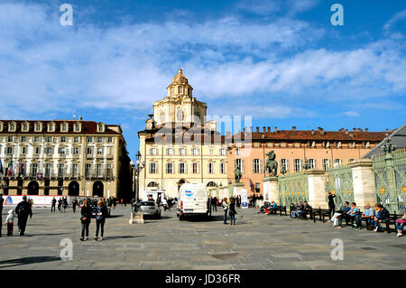 Außenansicht des königlichen Palastes in Turin Italien auf 13.10.2015 Stockfoto