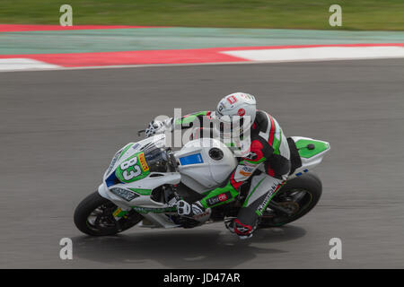 British Superbike Championship offiziellen Test in Snetterton 7. Juni 2017 Stockfoto